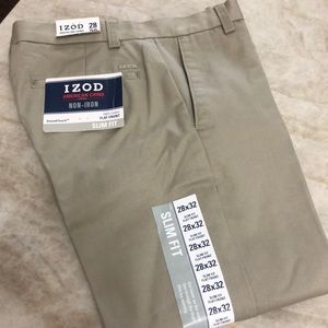 Khaki slacks flat front